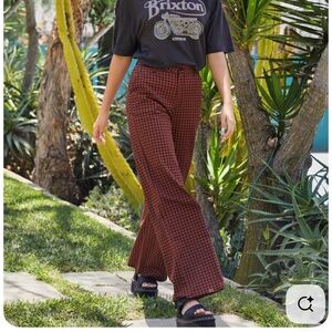 Brixton Gingham Wide Leg Pants